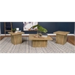 Pemberly Row 3-piece Square Laminate Coffee and End Table Set in Mango