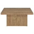 Pemberly Row 3-piece Square Laminate Coffee and End Table Set in Mango