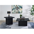 Pemberly Row 2-piece Square Engineered Wood Coffee Table Set in Black
