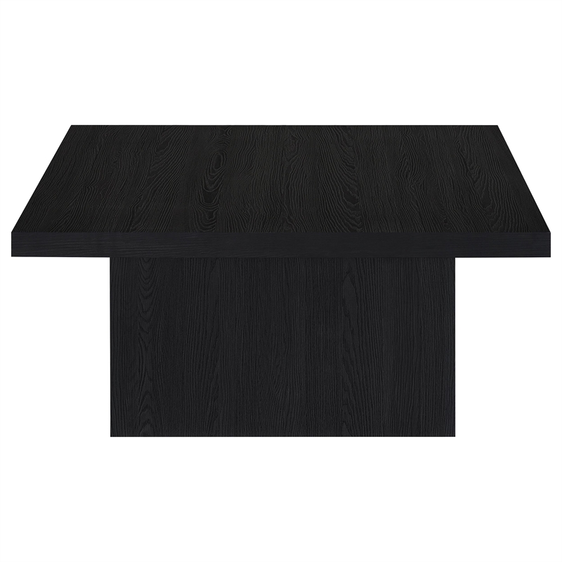 Pemberly Row 2-piece Square Engineered Wood Coffee Table Set in Black