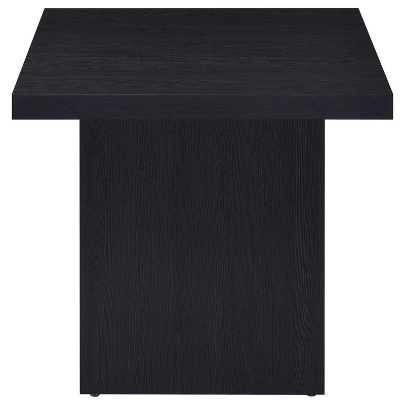 Pemberly Row 2-piece Square Engineered Wood Coffee Table Set in Black