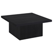 Pemberly Row 2-piece Square Engineered Wood Coffee Table Set in Black