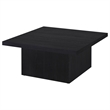 Pemberly Row 2-piece Square Engineered Wood Coffee Table Set in Black