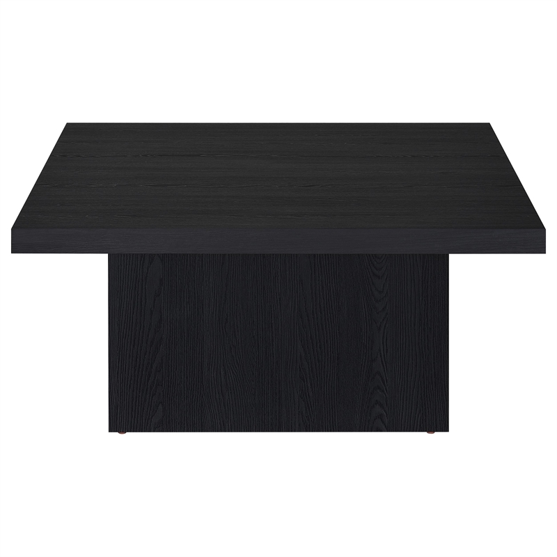 Pemberly Row 3-piece Square Engineered Wood Coffee Table Set in Black