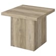 Pemberly Row Square Engineered Wood End Table in Distressed Pine