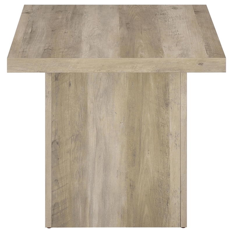 Pemberly Row Square Engineered Wood End Table in Distressed Pine