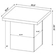Pemberly Row Square Engineered Wood End Table in Distressed Pine