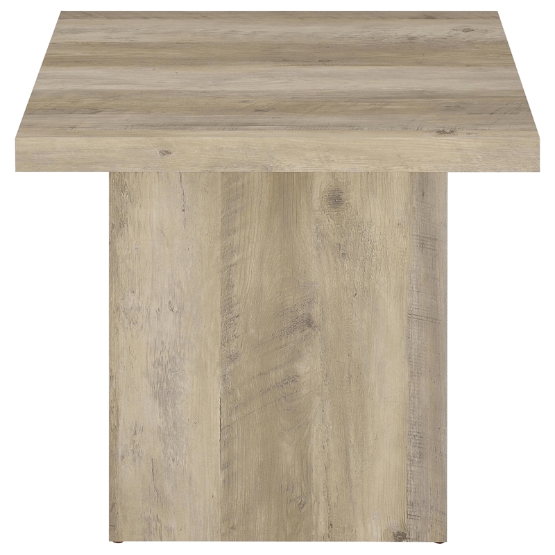 Pemberly Row 2-piece Square Coffee and End Table Set in Distressed Pine