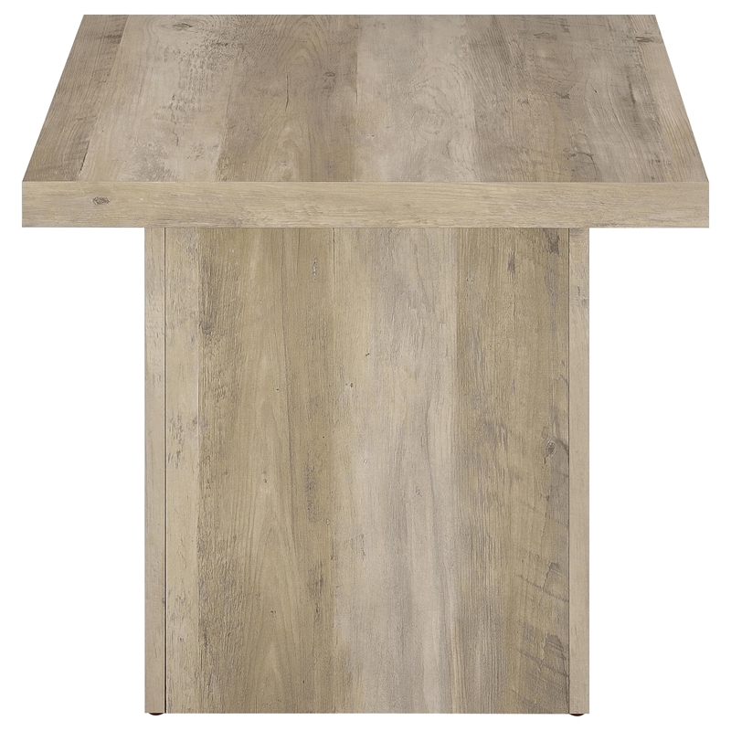 Pemberly Row 3-piece Square Coffee and End Table Set in Distressed Pine