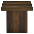 Pemberly Row Square Engineered Wood Side End Table in Dark Pine