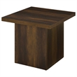 Pemberly Row Square Engineered Wood Side End Table in Dark Pine