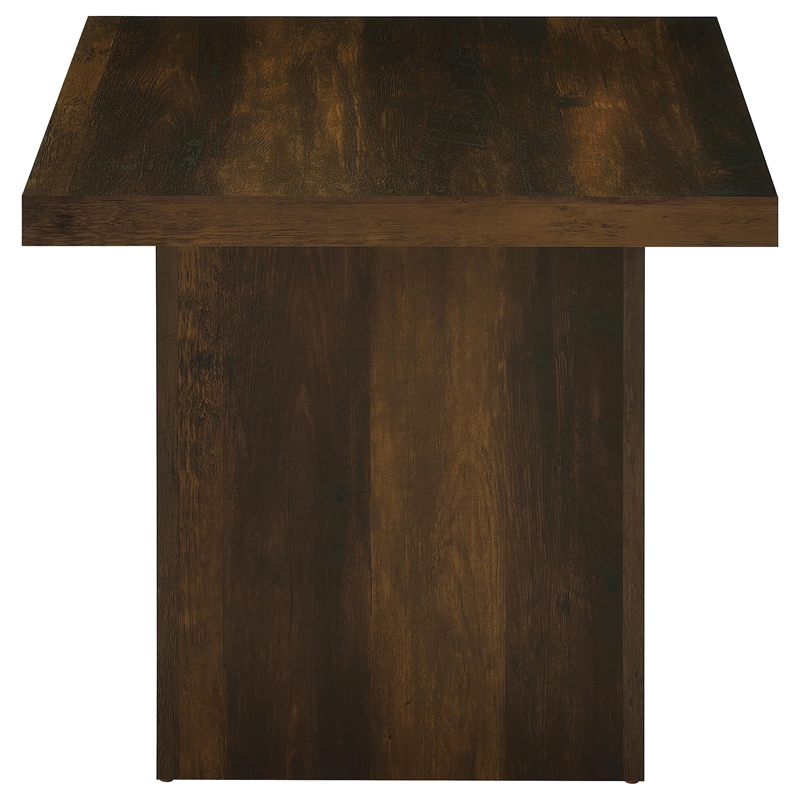 Pemberly Row Square Engineered Wood Side End Table in Dark Pine