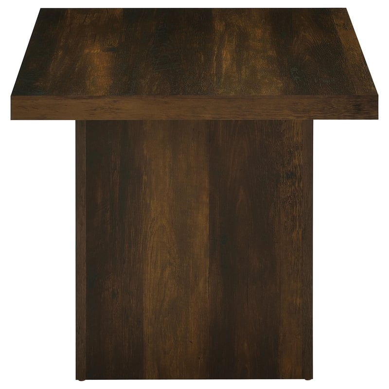 Pemberly Row Square Engineered Wood Side End Table in Dark Pine