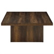 Pemberly Row 2-piece Square Engineered Wood Coffee Table Set in Dark Pine