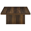 Pemberly Row 2-piece Square Engineered Wood Coffee Table Set in Dark Pine