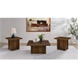 Pemberly Row 3-piece Square Engineered Wood Coffee Table Set in Dark Pine