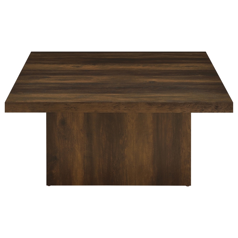 Pemberly Row 3-piece Square Engineered Wood Coffee Table Set in Dark Pine