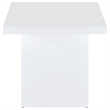 Pemberly Row Square Engineered Wood Side End Table in White High Gloss