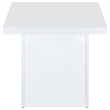 Pemberly Row Square Engineered Wood Side End Table in White High Gloss