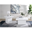 Pemberly Row 2-piece Engineered Wood Coffee Table Set in White High Gloss