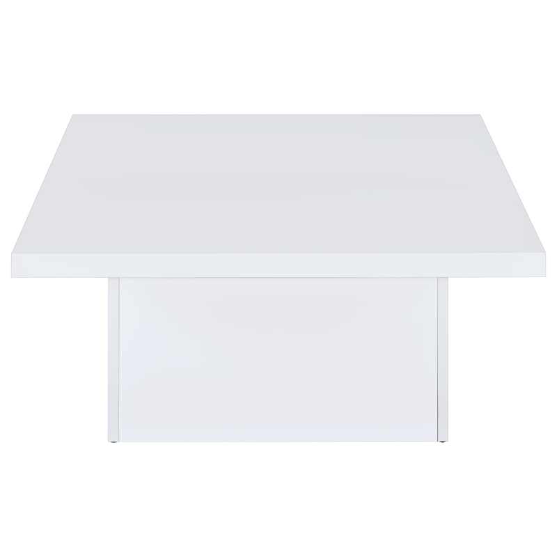 Pemberly Row 2-piece Engineered Wood Coffee Table Set in White High Gloss