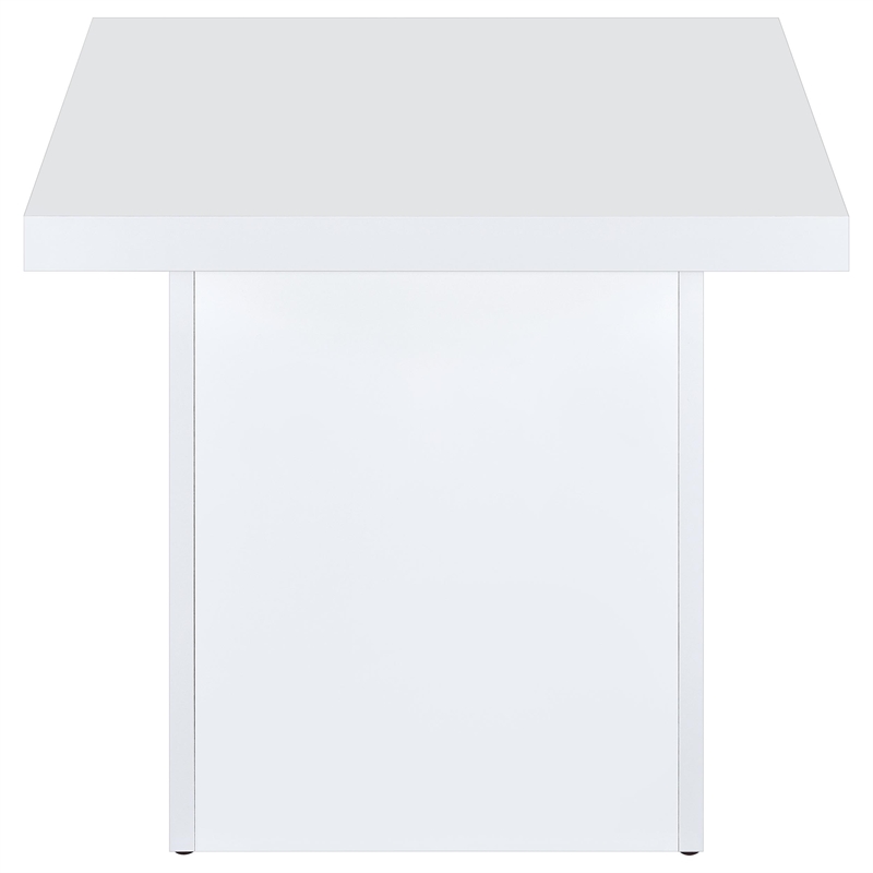 Pemberly Row 2-piece Engineered Wood Coffee Table Set in White High Gloss