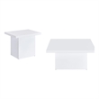 Pemberly Row 2-piece Engineered Wood Coffee Table Set in White High Gloss