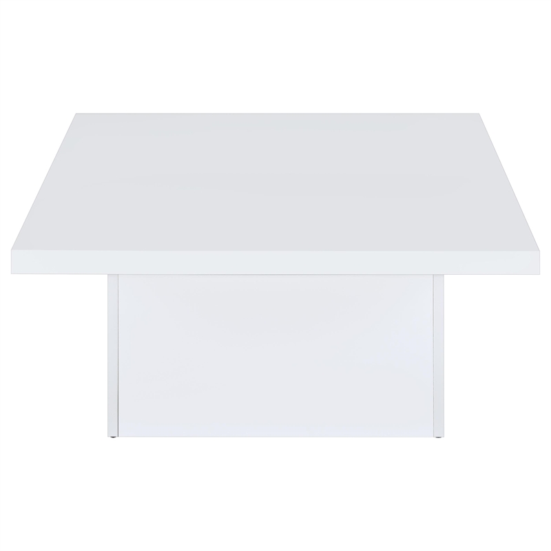 Pemberly Row 3-piece Engineered Wood Coffee Table Set in White High Gloss