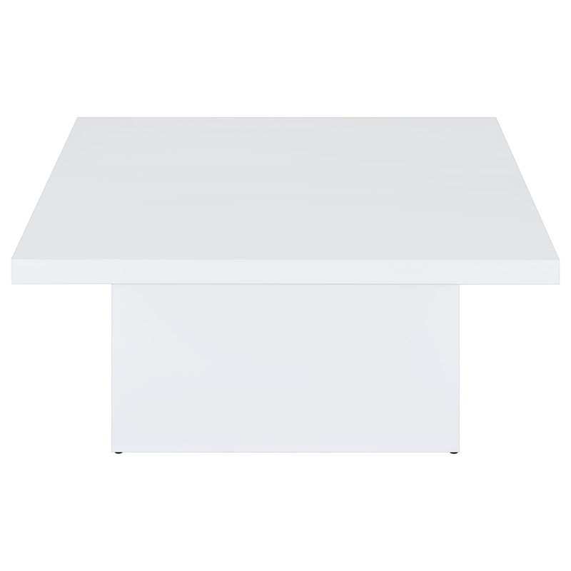 Pemberly Row 3-piece Engineered Wood Coffee Table Set in White High Gloss