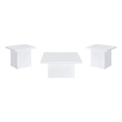 Pemberly Row 3-piece Engineered Wood Coffee Table Set in White High Gloss