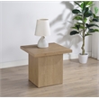 Pemberly Row Square Engineered Wood Side End Table in Latte Brown