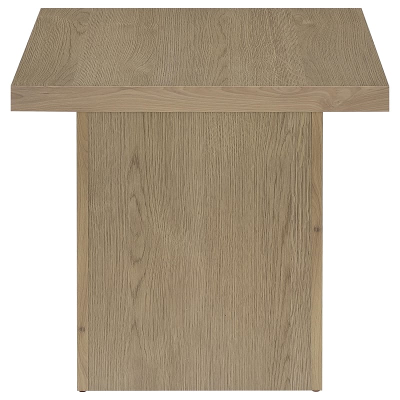 Pemberly Row Square Engineered Wood Side End Table in Latte Brown