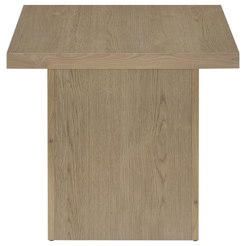 Pemberly Row 3-piece Square Engineered Wood Coffee Table Set in Latte