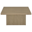 Pemberly Row 3-piece Square Engineered Wood Coffee Table Set in Latte