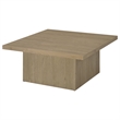 Pemberly Row 3-piece Square Engineered Wood Coffee Table Set in Latte