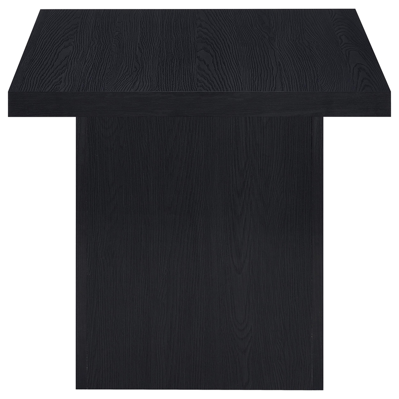 Pemberly Row Square Engineered Laminate End Side Table in Black