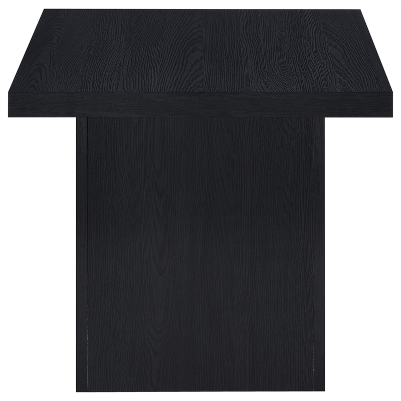 Pemberly Row Square Engineered Laminate End Side Table in Black