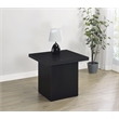 Pemberly Row Square Engineered Laminate End Side Table in Black