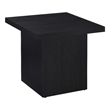 Pemberly Row Square Engineered Laminate End Side Table in Black