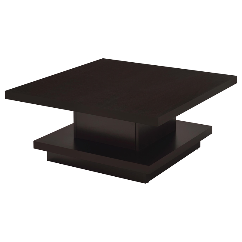 Pemberly Row 2-piece Square Coffee and End Table Set in Cappuccino