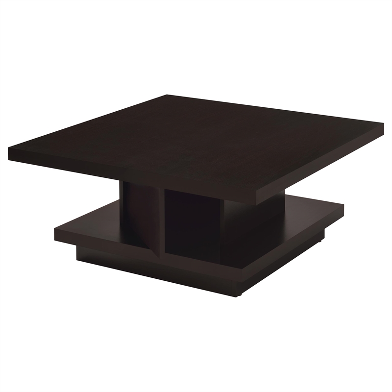 Pemberly Row 3-piece Square Coffee and End Table Set in Cappuccino
