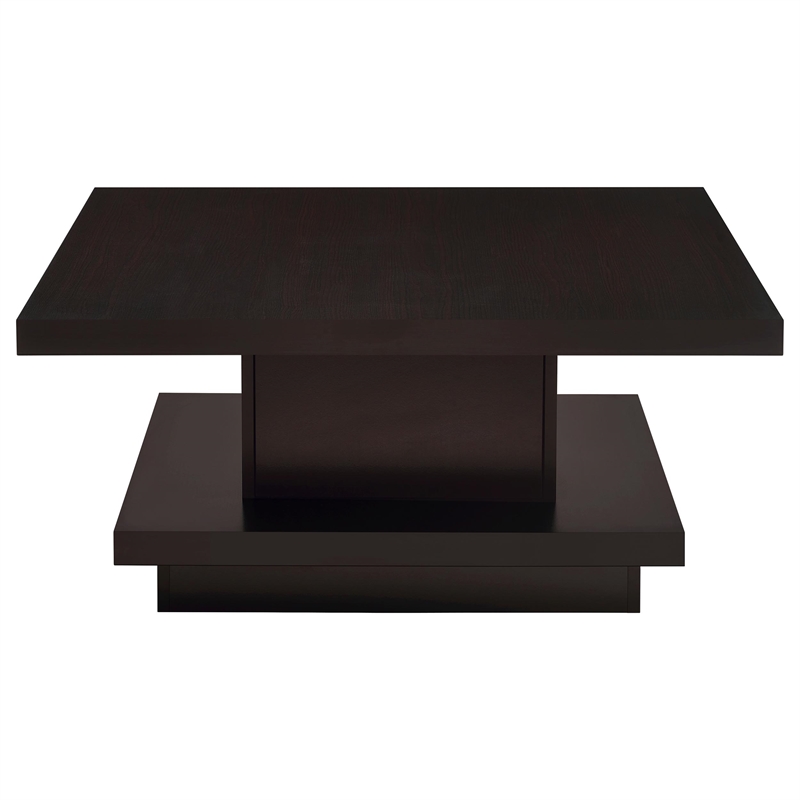 Pemberly Row 3-piece Square Coffee and End Table Set in Cappuccino