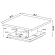 Pemberly Row 3-piece Square Coffee and End Table Set in Cappuccino