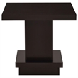 Pemberly Row Square Engineered Wood Side End Table in Cappuccino