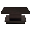 Pemberly Row Square Engineered Wood Coffee Table with Casters in Cappuccino