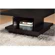 Pemberly Row Square Engineered Wood Coffee Table with Casters in Cappuccino