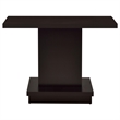 Pemberly Row Engineered Wood Pedestal Console Table in Cappuccino