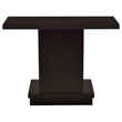 Pemberly Row Engineered Wood Pedestal Console Table in Cappuccino