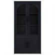 Pemberly Row 4-door Engineered Wood Accent Cabinet LED Lighting in Black