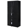 Pemberly Row 4-door Engineered Wood Accent Cabinet LED Lighting in Black